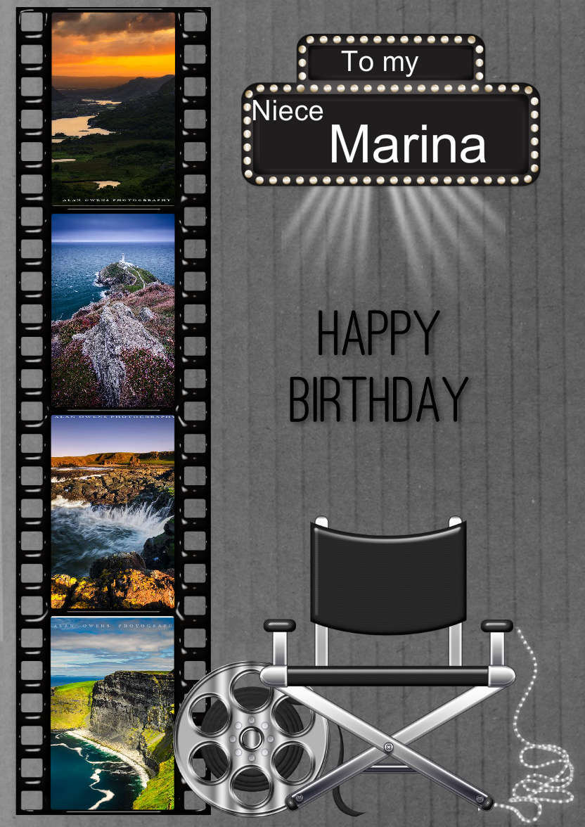 Movie Time - card made with Crafty Bob's Card Creator
