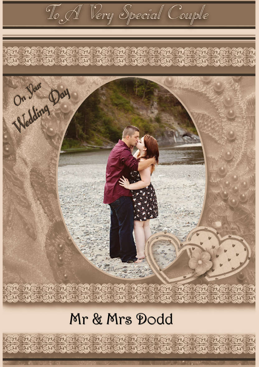 On Your Wedding Day - card made with Crafty Bob's Card Creator