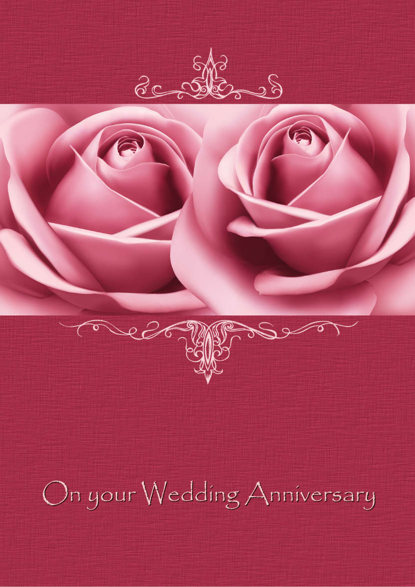 Pink Roses Card Front - card made with Crafty Bob's Card Creator
