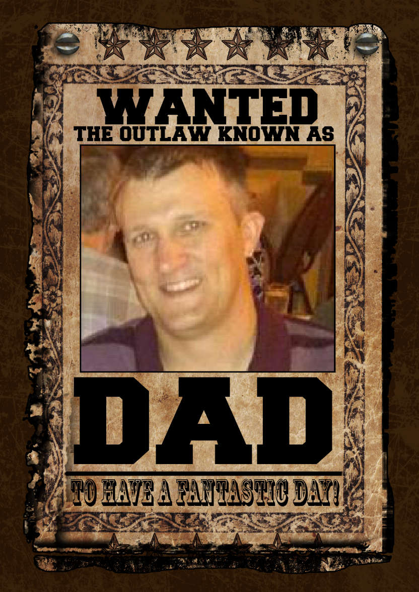 Dad Birthday. Father's Day, Photo Greeting Card - card made with Crafty Bob's Card Creator