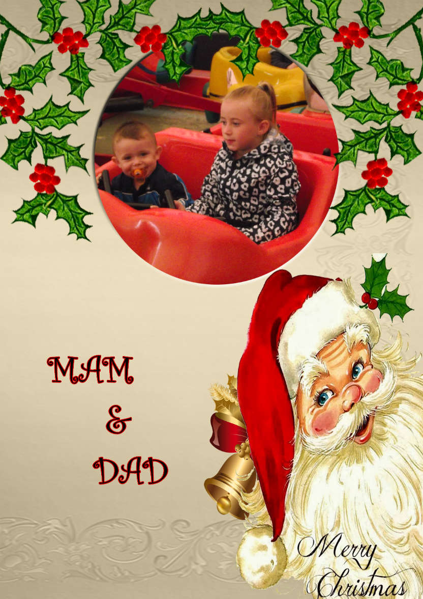 Christmas Photo Card with Santa - card made with Crafty Bob's Card Creator