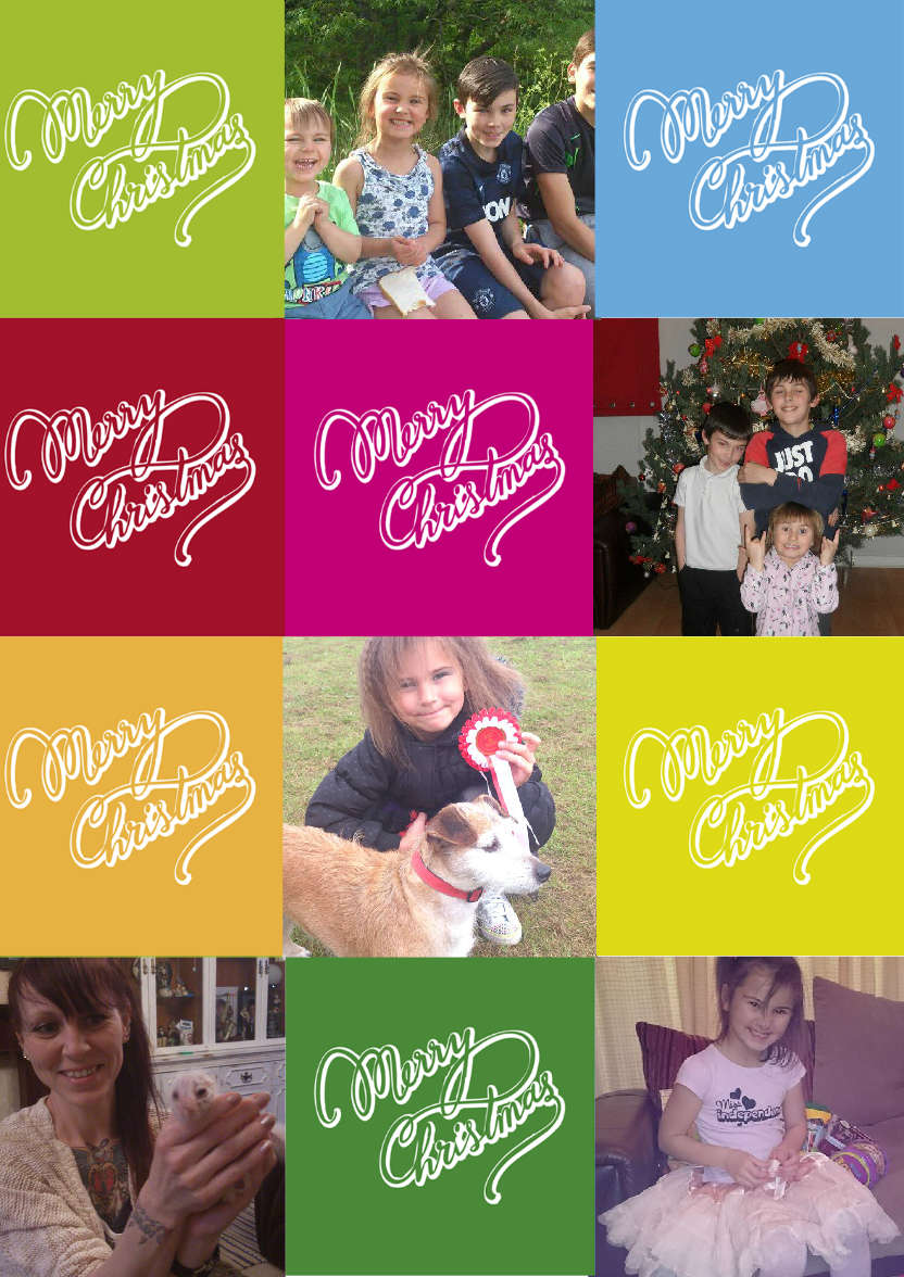 Coloured Blocks Christmas Card - card made with Crafty Bob's Card Creator