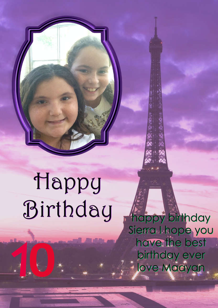 Paris by Night Aperture Card - card made with Crafty Bob's Card Creator
