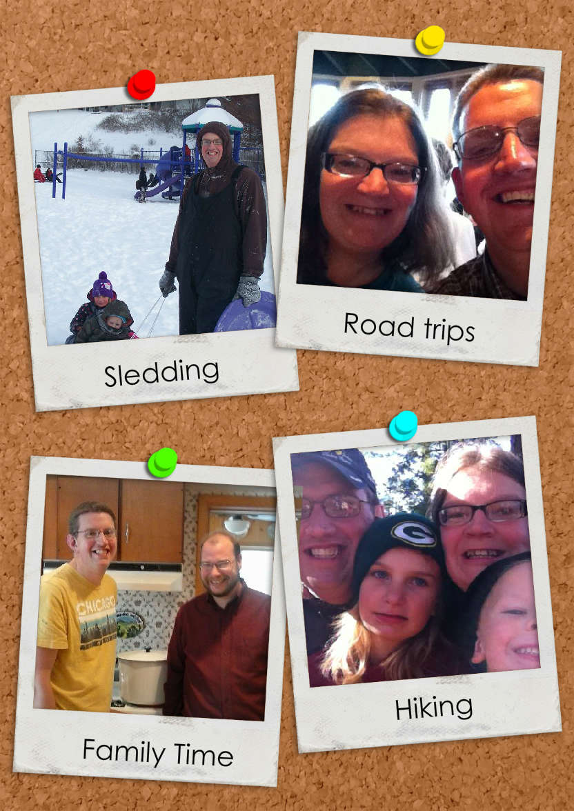 Polaroids on Corkboard Photo Card - card made with Crafty Bob's Card Creator