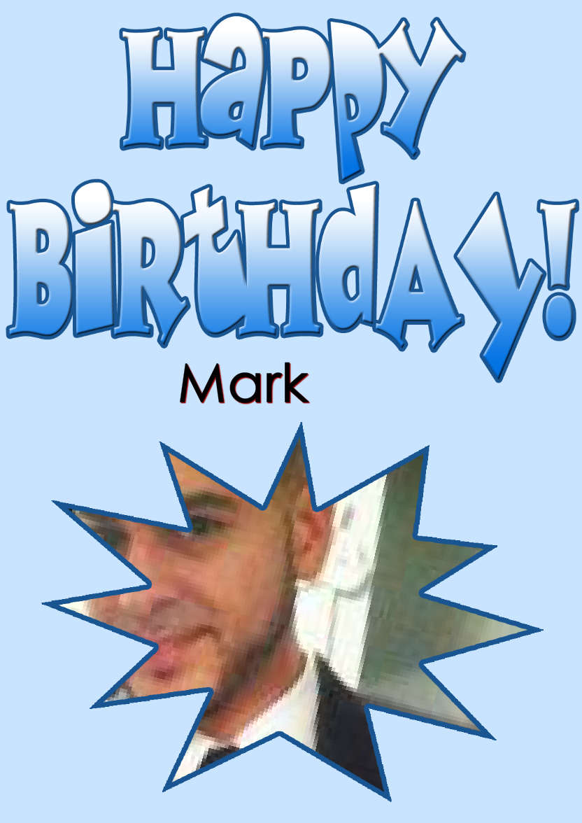Smash Frame Birthday Card - card made with Crafty Bob's Card Creator