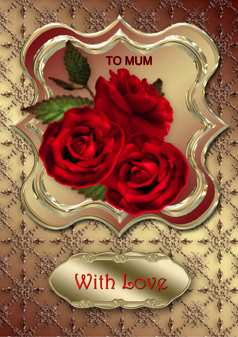 Red Roses - card made with Crafty Bob's Card Creator