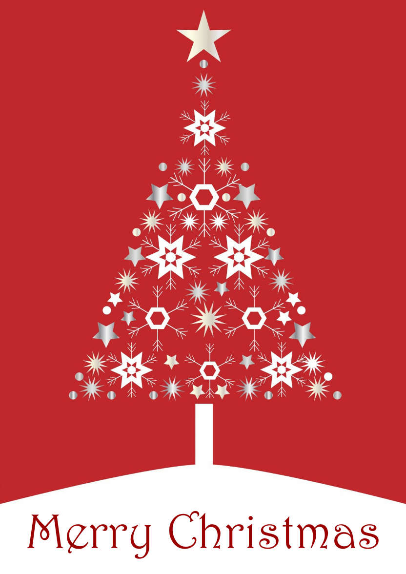 Red Christmas Tree - card made with Crafty Bob's Card Creator