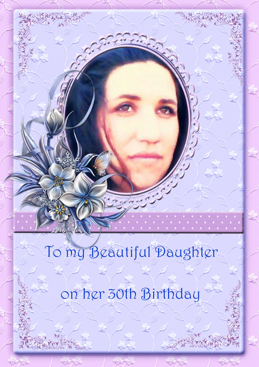 Lacy and Floral Design for Many Occasions - card made with Crafty Bob's Card Creator