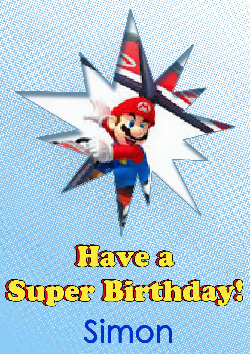 Super Birthday Photo Card - card made with Crafty Bob's Card Creator