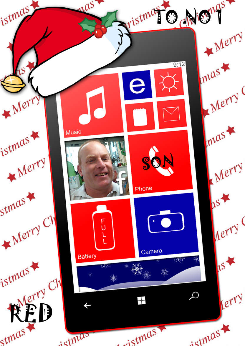 Christmas Smartphone Card - card made with Crafty Bob's Card Creator