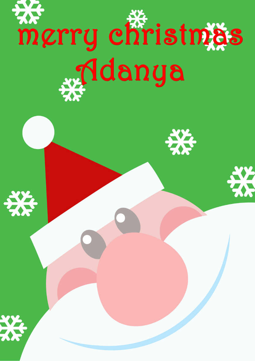 Peeping Santa - card made with Crafty Bob's Card Creator