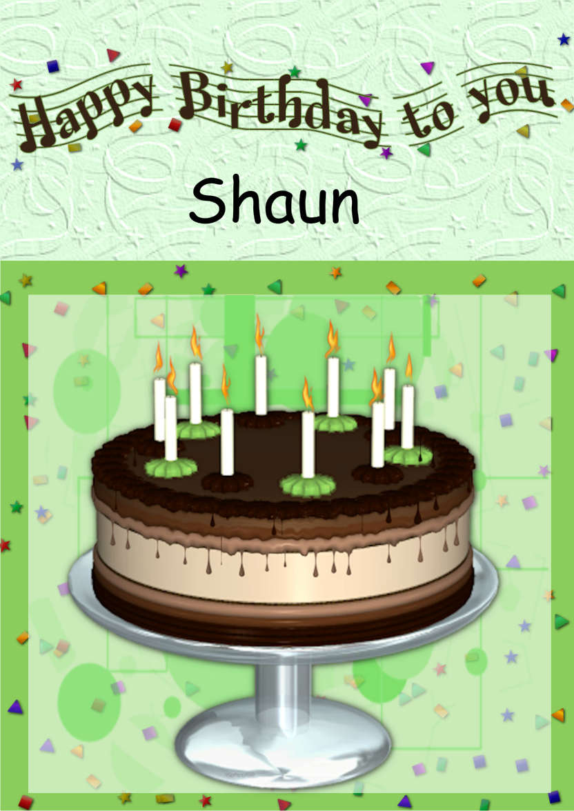 Choc Mint Birthday Cake - card made with Crafty Bob's Card Creator