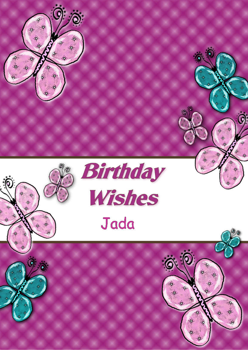 Beautiful Butterflies Birthday Card - card made with Crafty Bob's Card Creator