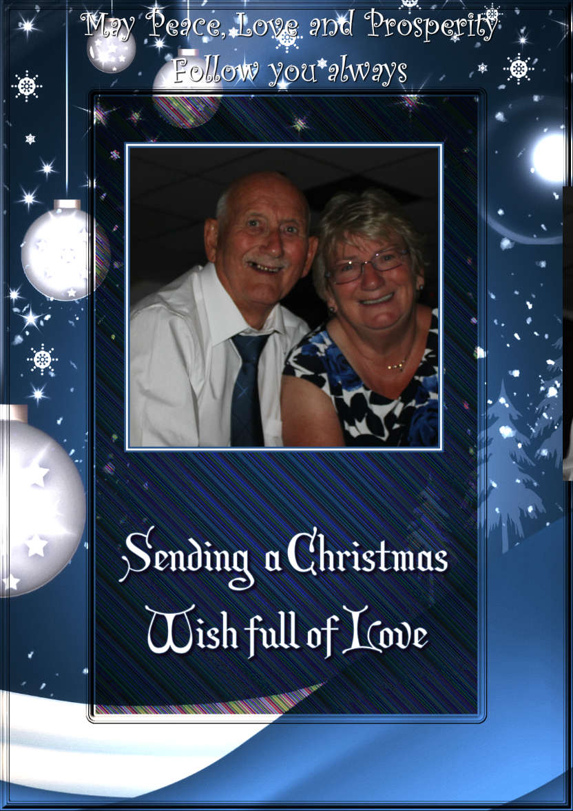 Sending a Christmas Wish Photo Card - card made with Crafty Bob's Card Creator