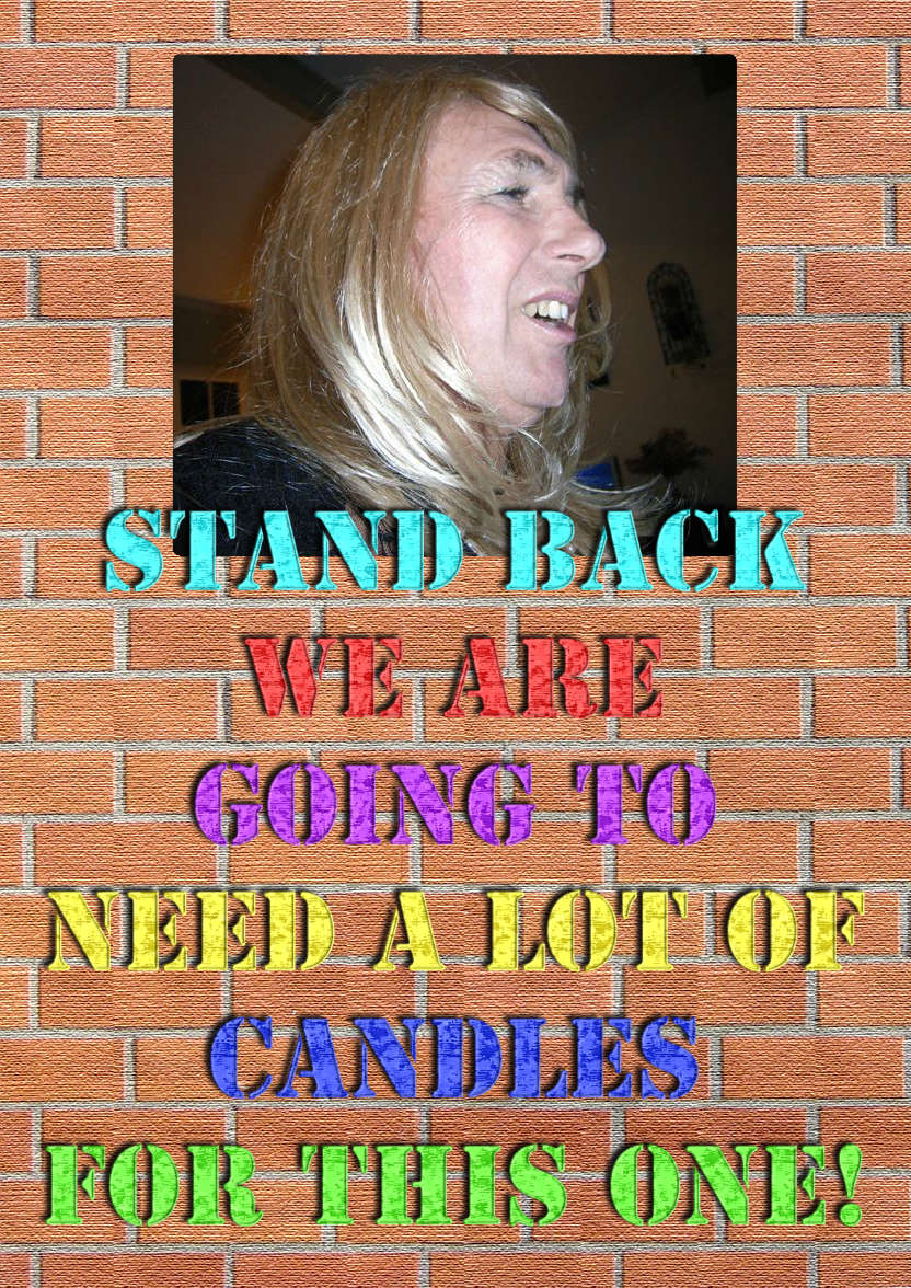 Stand Back Humorous Aperture Birthday Card - card made with Crafty Bob's Card Creator