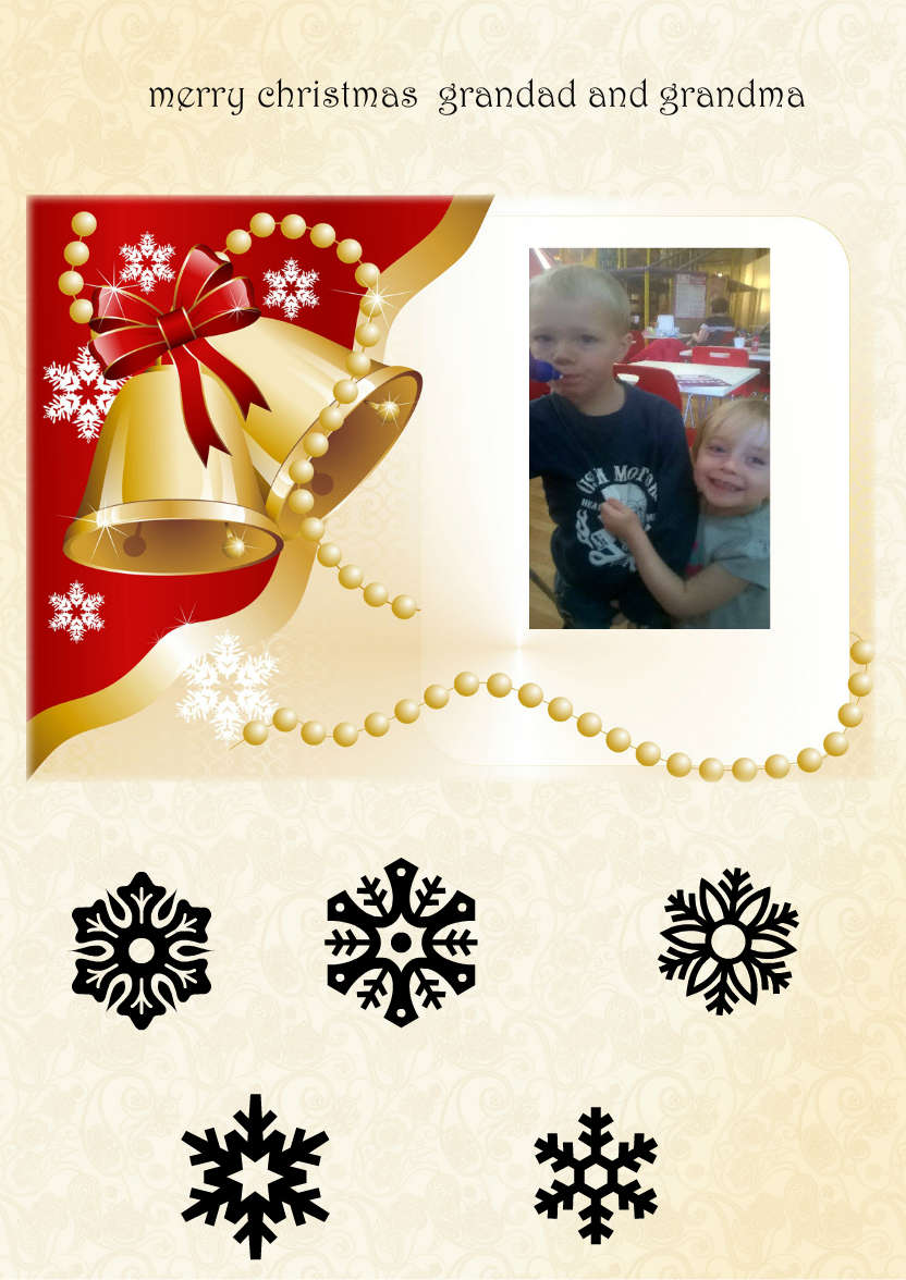 Jingle Bells Christmas Card - card made with Crafty Bob's Card Creator