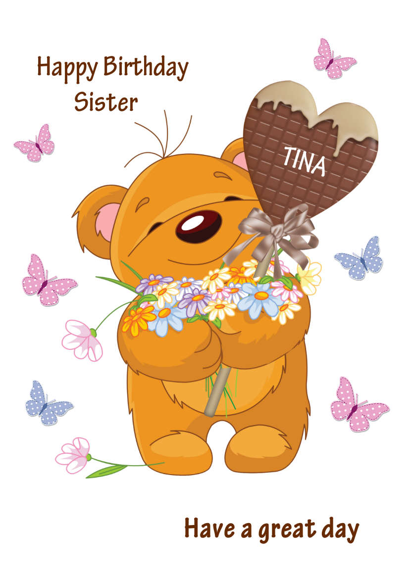 Bear Hugs - card made with Crafty Bob's Card Creator