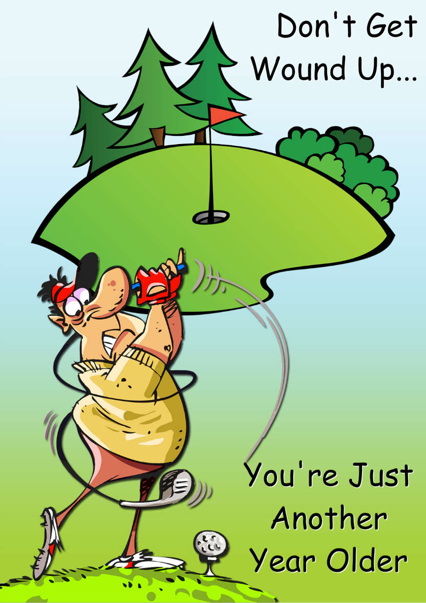 Humorous Golf Card - card made with Crafty Bob's Card Creator