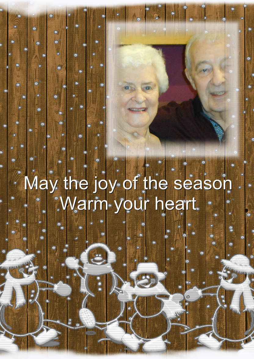 Wooden Snowman Aperture Card - card made with Crafty Bob's Card Creator
