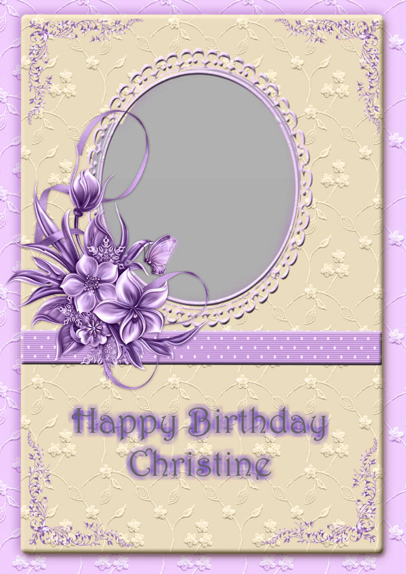 Lacy and Floral Design for Many Occasions #3 - card made with Crafty Bob's Card Creator