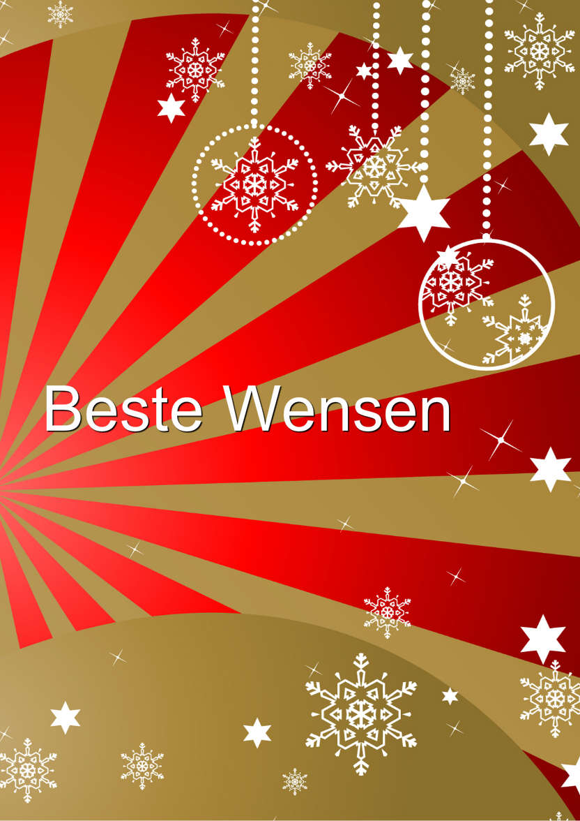 Gold and Red Ornate Snowflakes Christmas Card Front - card made with Crafty Bob's Card Creator