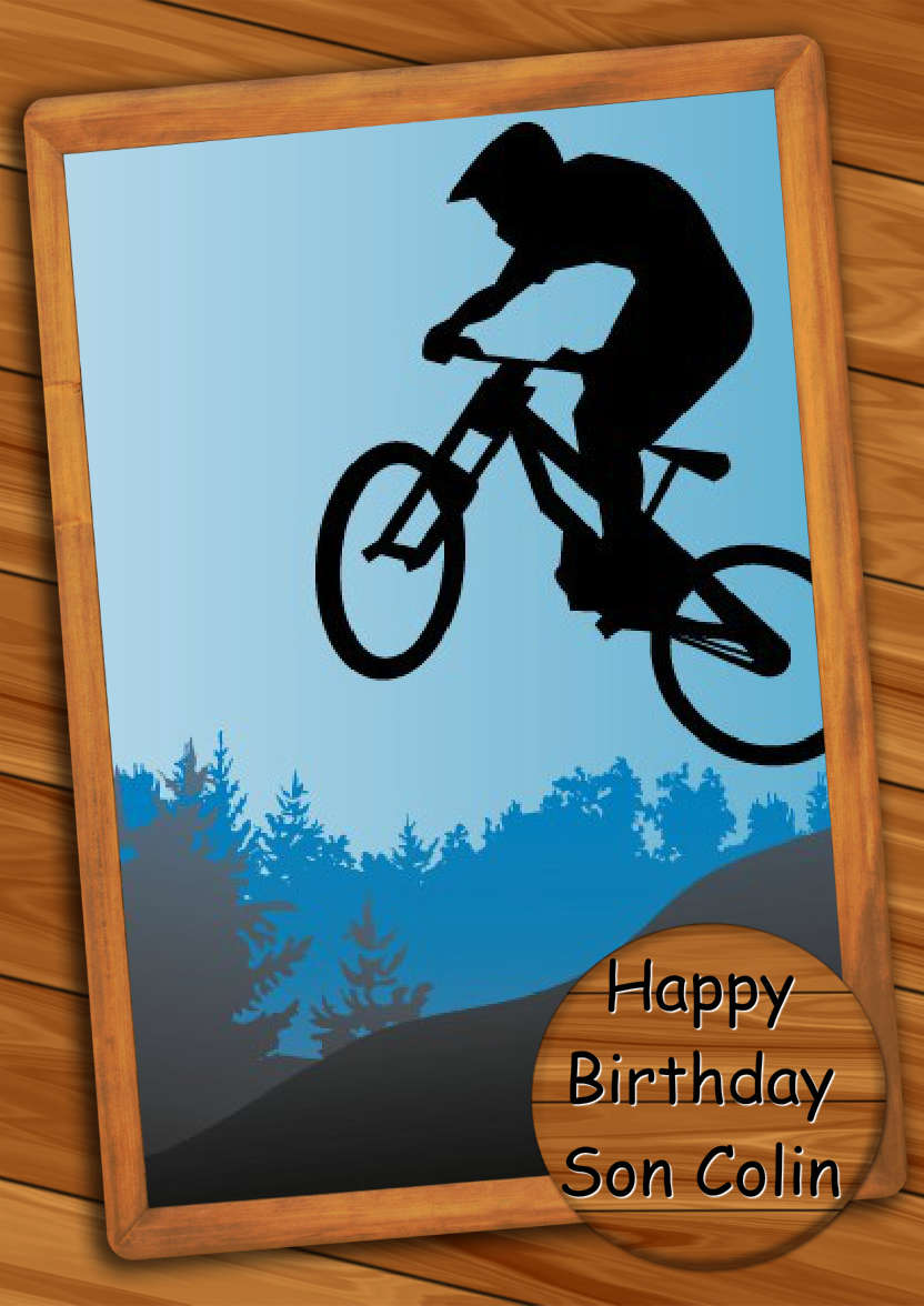 Wooden Frame Photo Card - card made with Crafty Bob's Card Creator