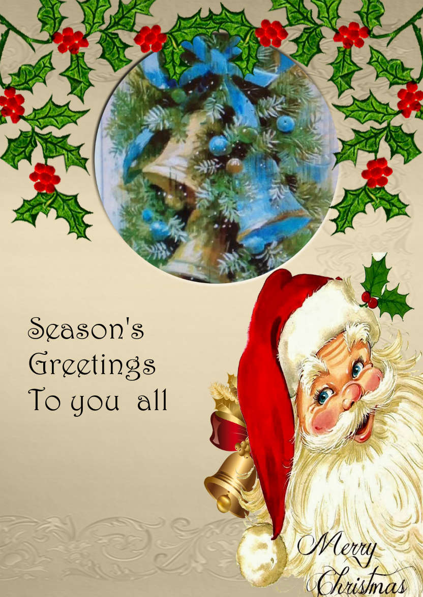 Christmas Photo Card with Santa - card made with Crafty Bob's Card Creator