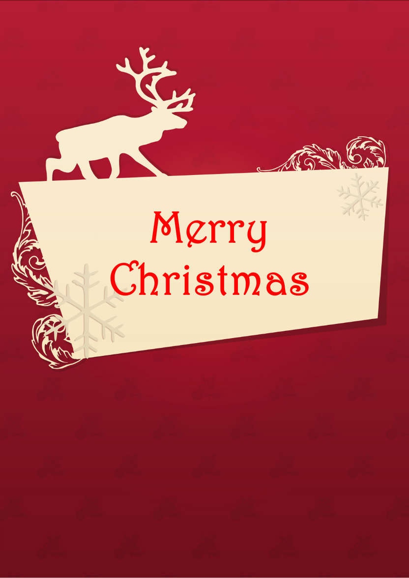 Reindeer Greeting Card - card made with Crafty Bob's Card Creator