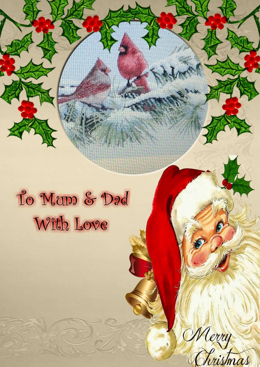 Christmas Photo Card with Santa - card made with Crafty Bob's Card Creator