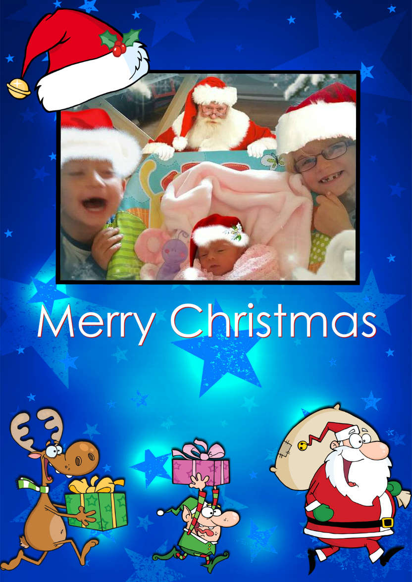 Santa and Friends Photo Card - card made with Crafty Bob's Card Creator