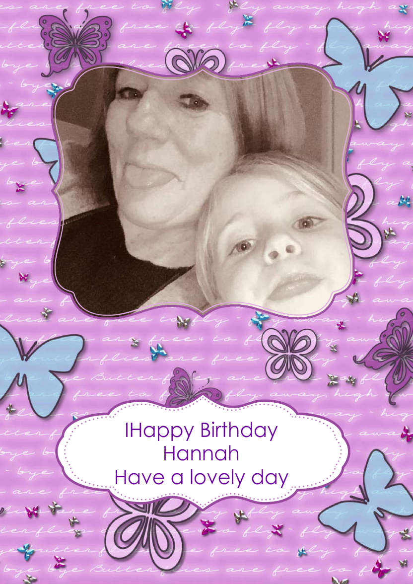 Butterfly Background Photo Card - card made with Crafty Bob's Card Creator