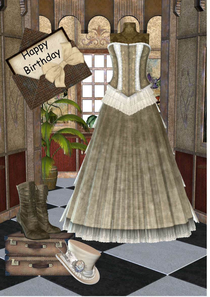 Vintage Greeting - card made with Crafty Bob's Card Creator