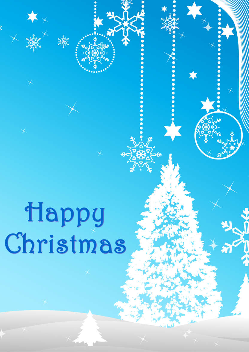 Christmas Bauble Snowscene - card made with Crafty Bob's Card Creator