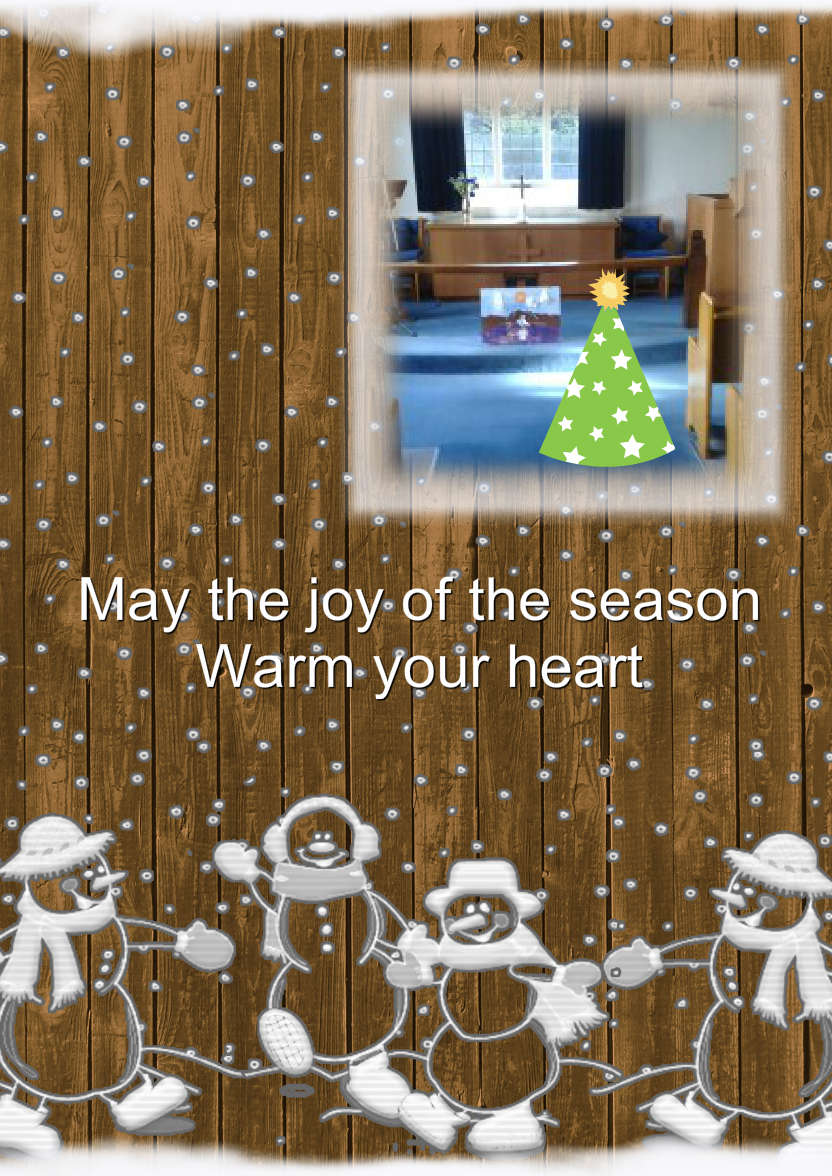 Wooden Snowman Aperture Card - card made with Crafty Bob's Card Creator