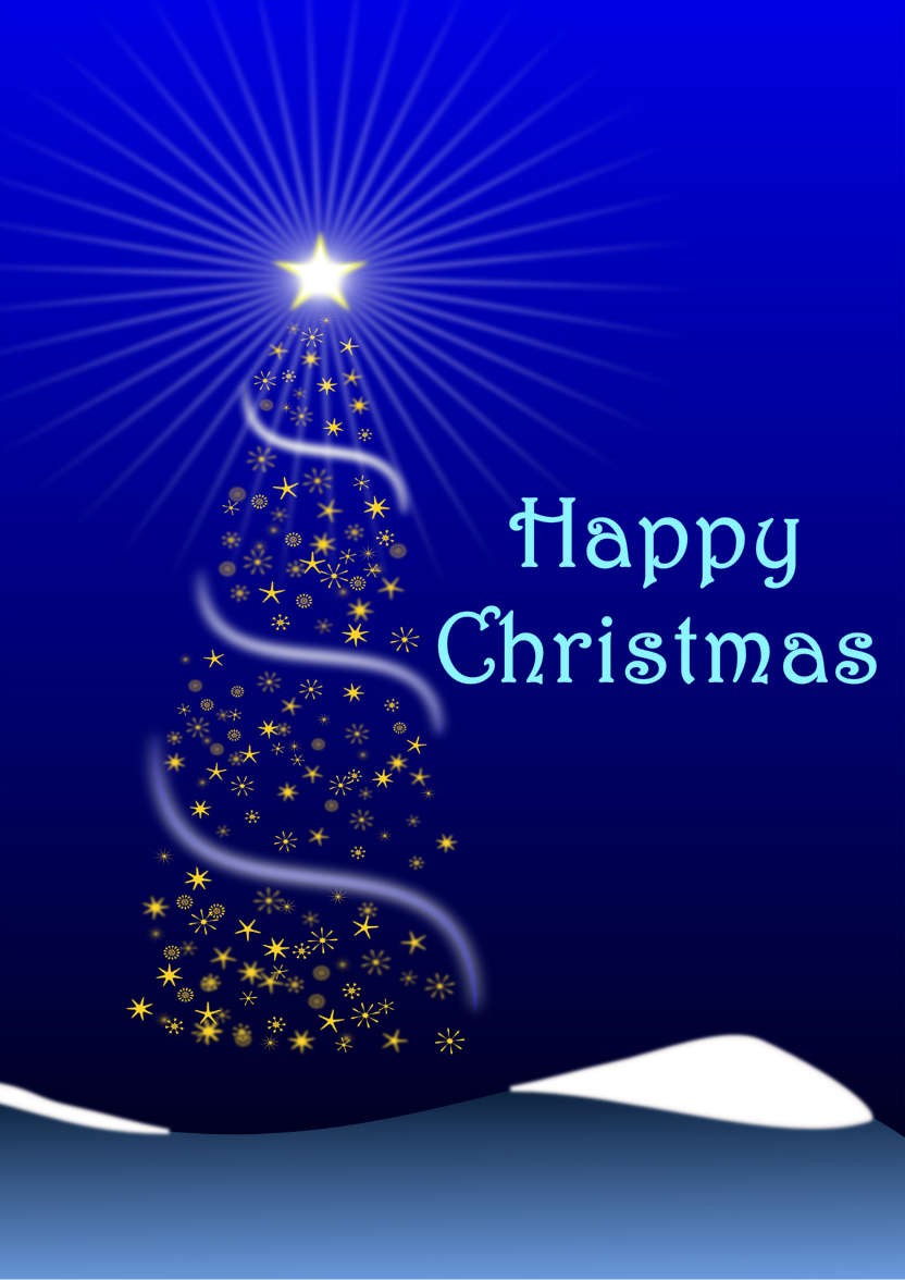 Christmas Tree Glow - card made with Crafty Bob's Card Creator