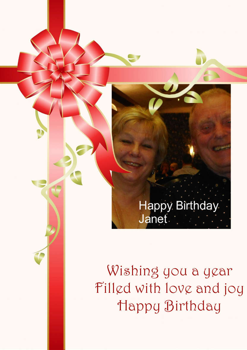 Bow and Vine Photo Card - card made with Crafty Bob's Card Creator