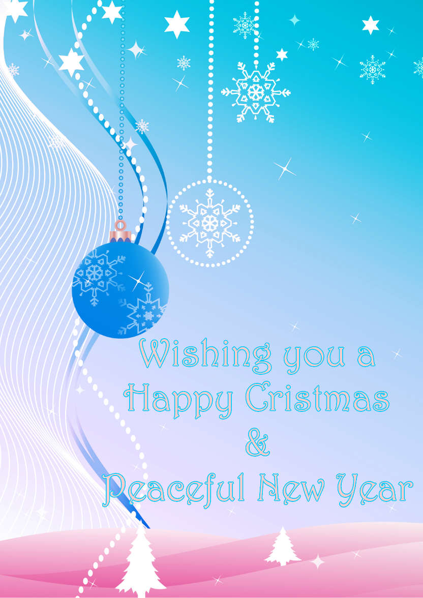 Christmas Sunset Decorative Card Front - card made with Crafty Bob's Card Creator