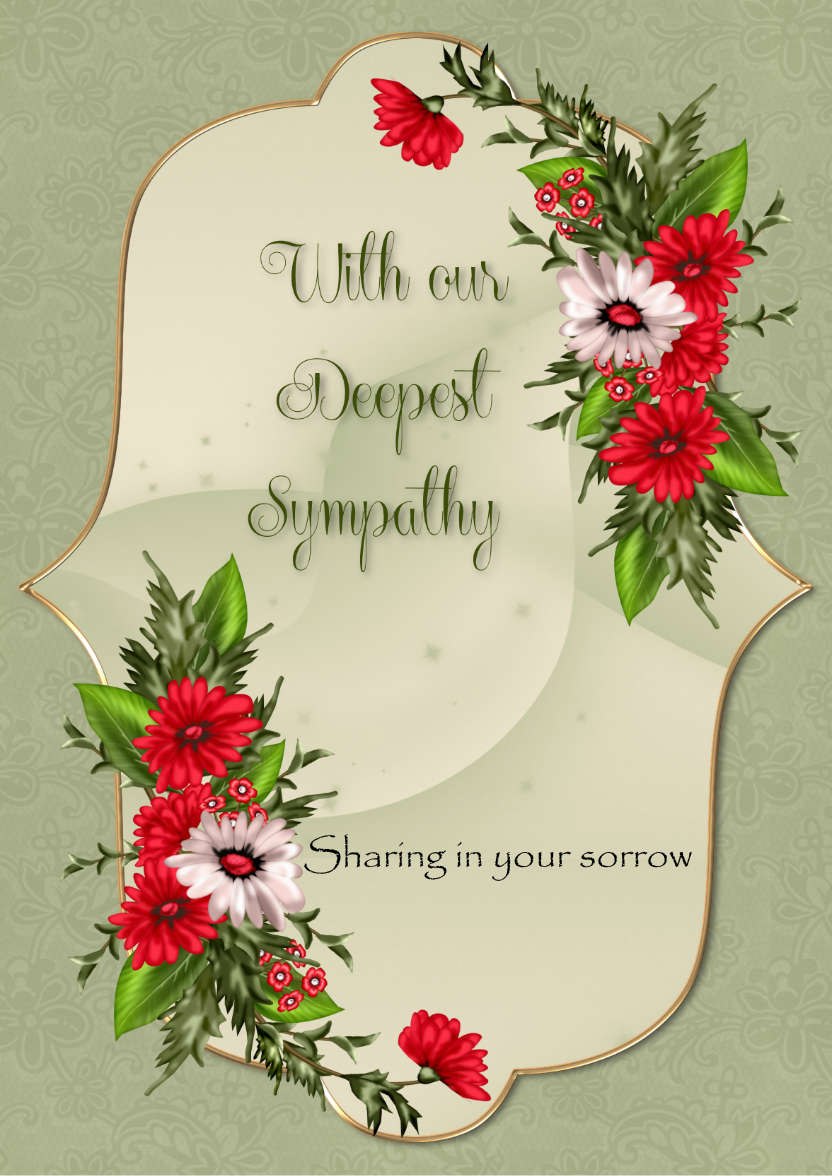 With Our Deepest Sympathy - card made with Crafty Bob's Card Creator