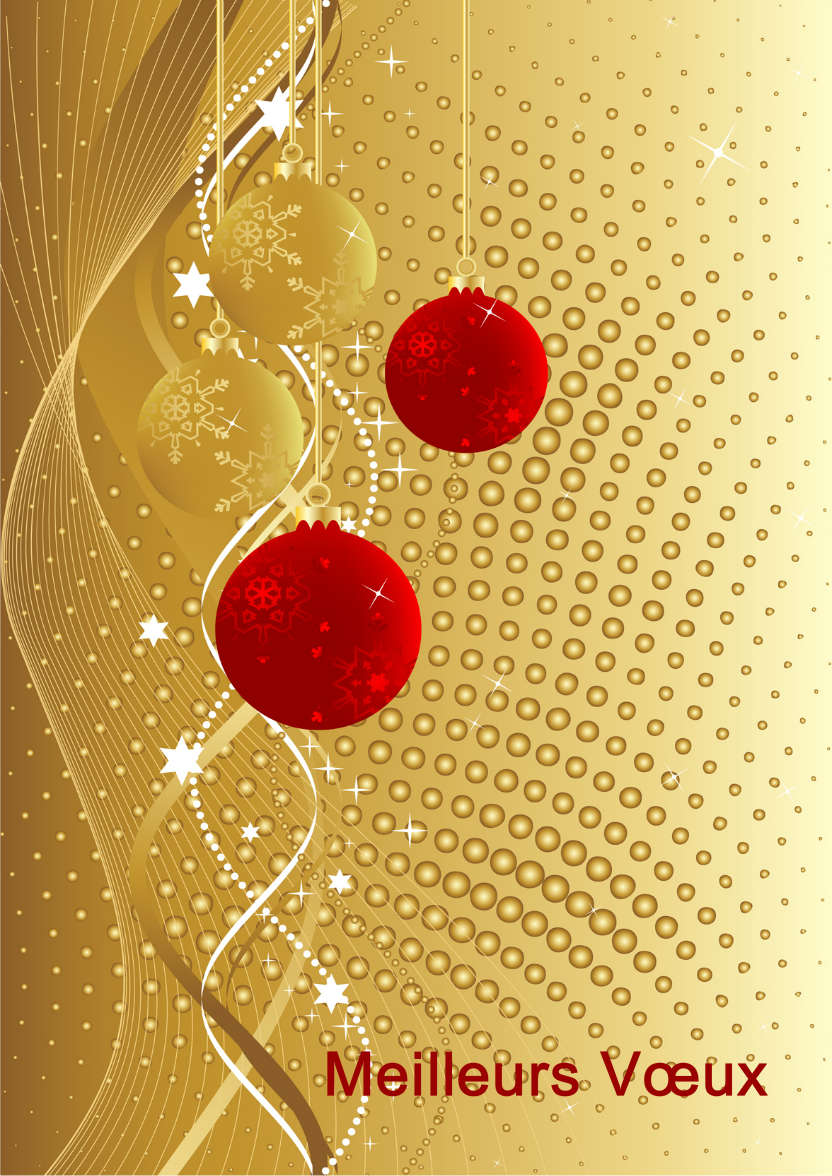 Golden Christmas Card Front - card made with Crafty Bob's Card Creator