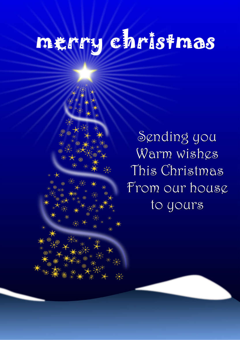 Christmas Tree Glow - card made with Crafty Bob's Card Creator