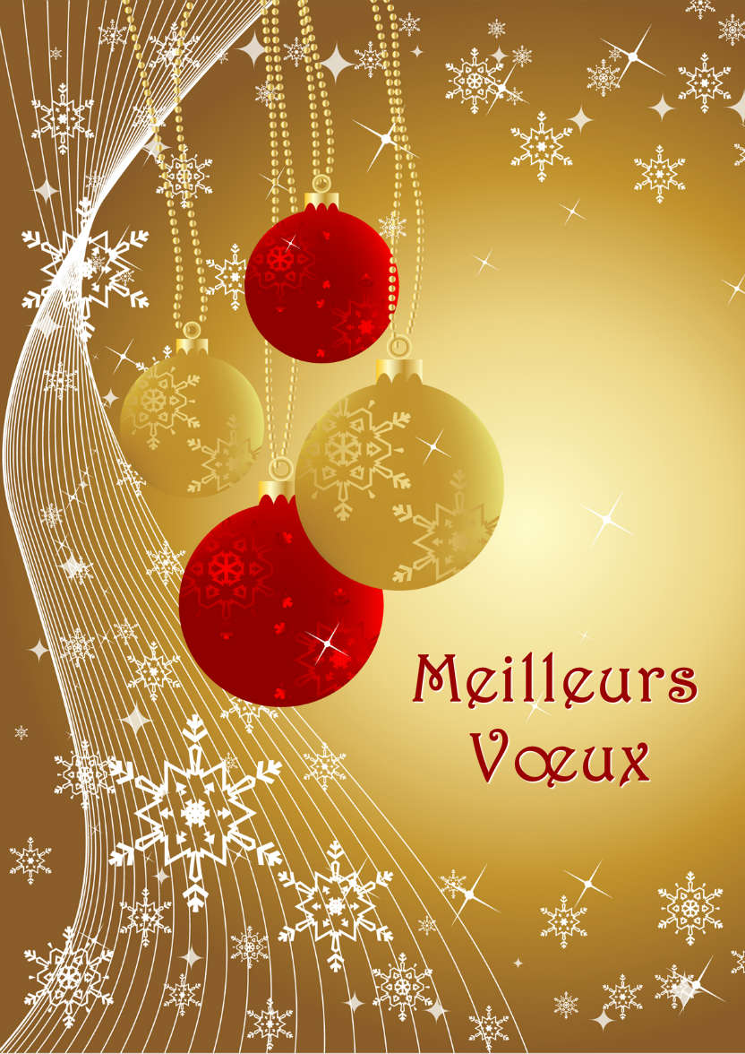 Red and Gold Christmas Baubles - card made with Crafty Bob's Card Creator