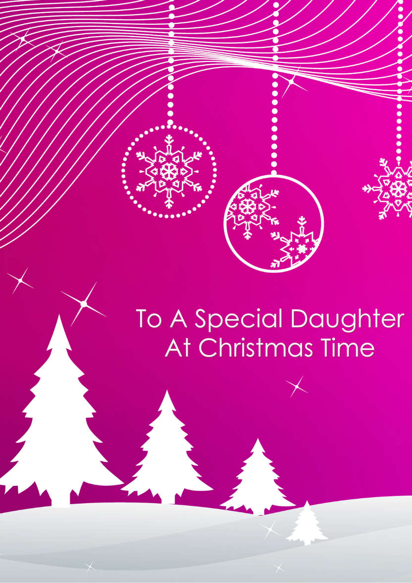 Vibrant Pink Christmas Scene - card made with Crafty Bob's Card Creator