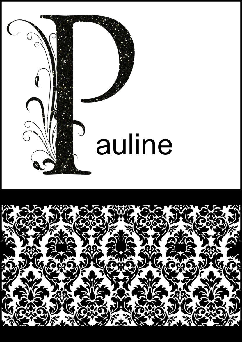 Damask Monogram Letter P Card - card made with Crafty Bob's Card Creator