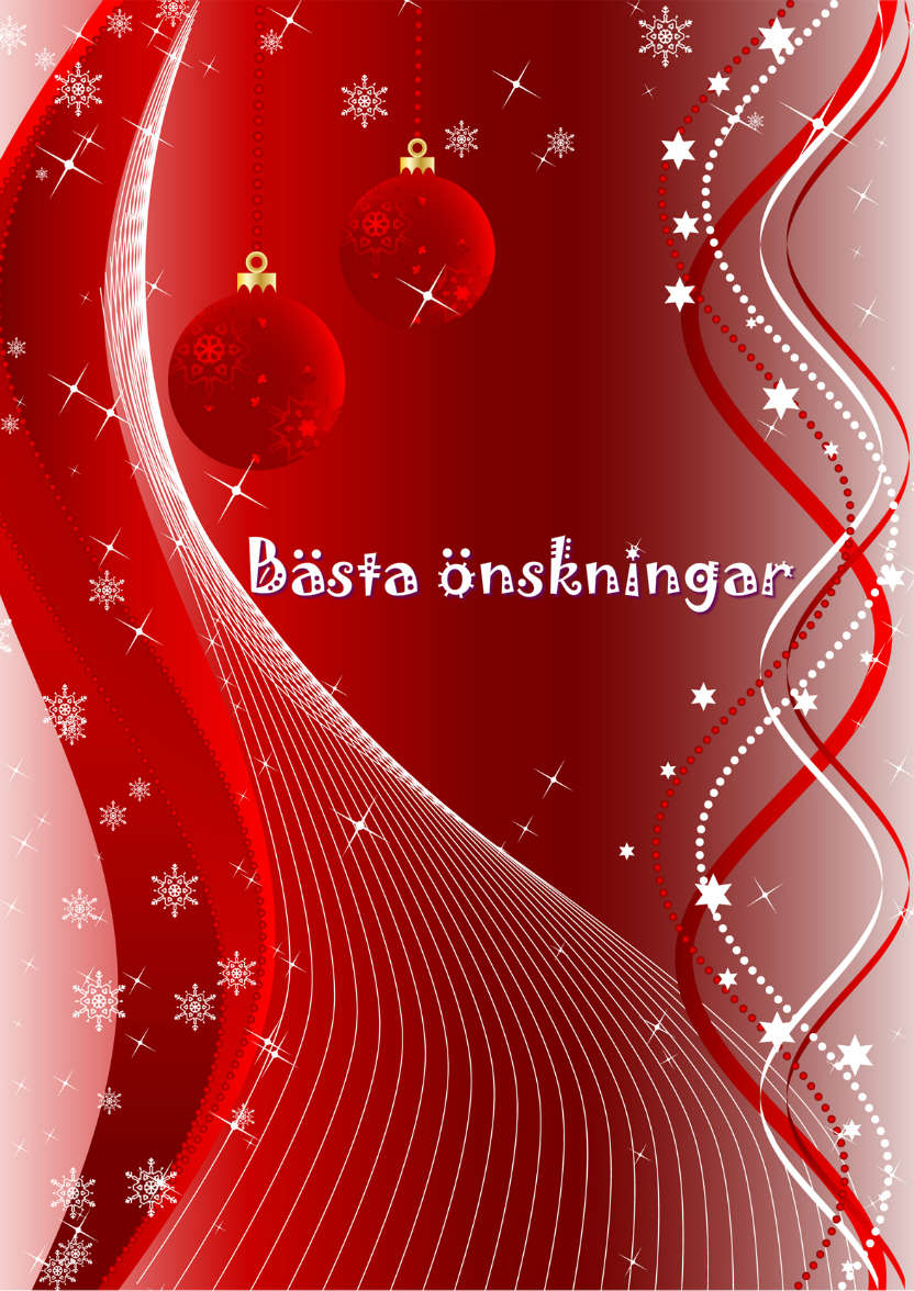 Red Christmas Swirls and Snowflakes - card made with Crafty Bob's Card Creator