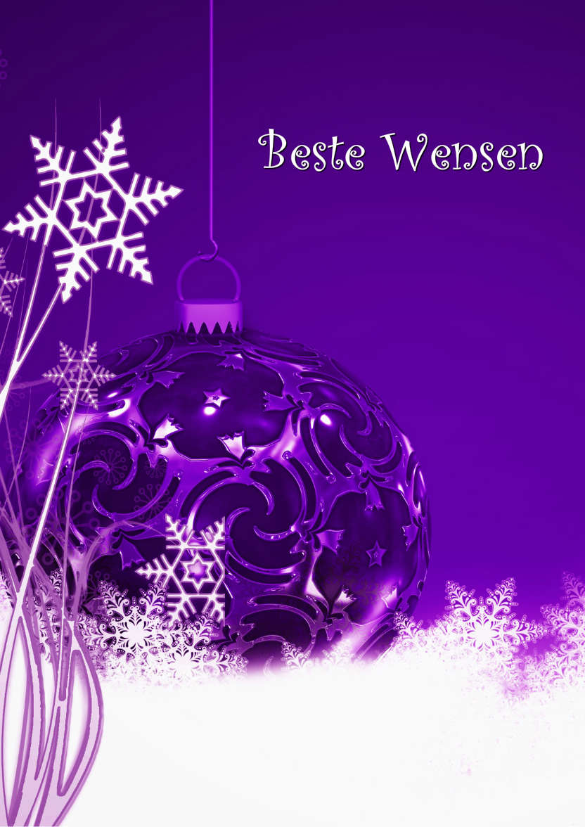 Christmas Bauble and Snowflakes - card made with Crafty Bob's Card Creator