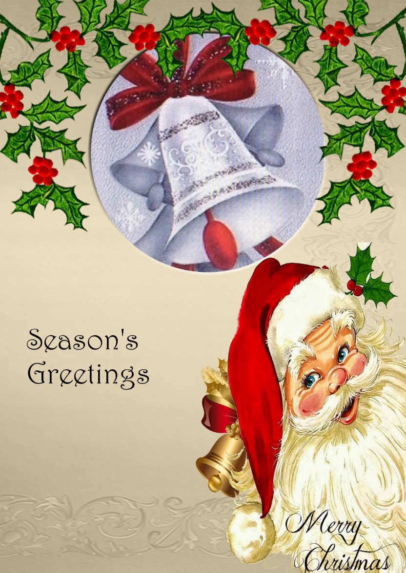 Christmas Photo Card with Santa - card made with Crafty Bob's Card Creator