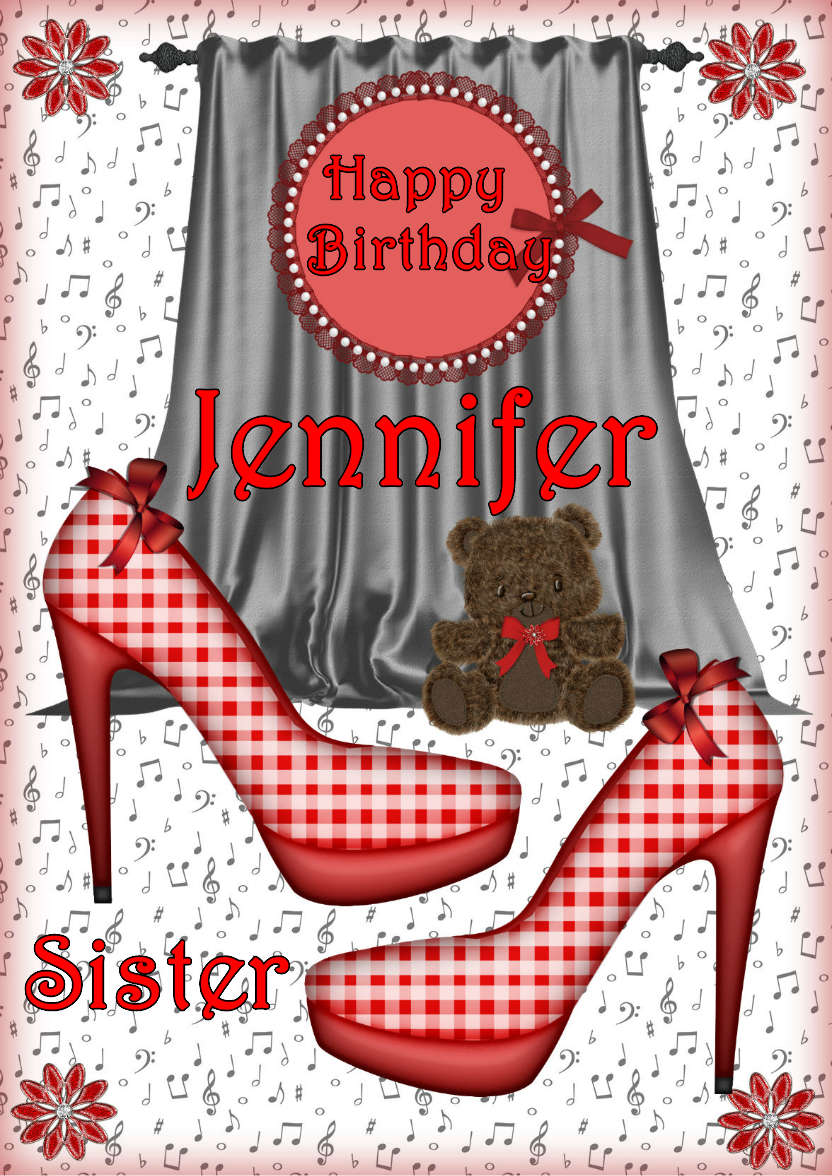 Stepping Out in Red Shoes - card made with Crafty Bob's Card Creator
