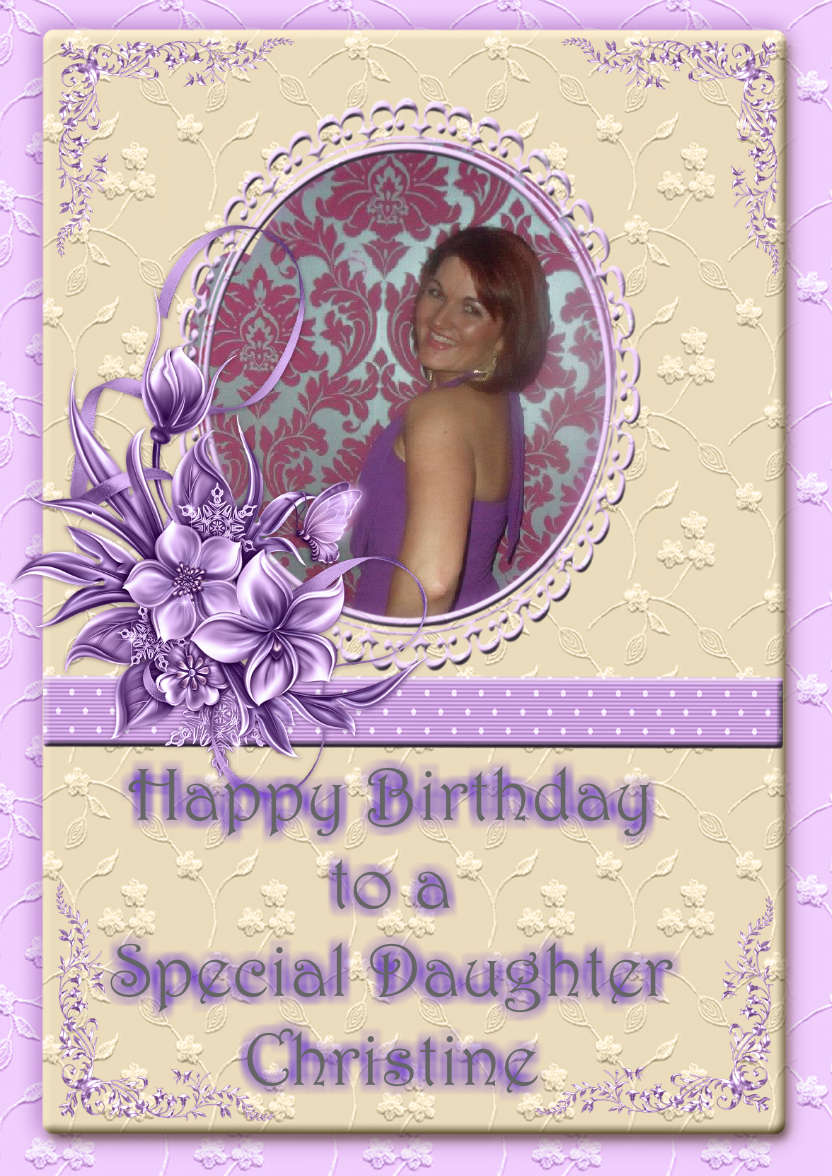 Lacy and Floral Design for Many Occasions #3 - card made with Crafty Bob's Card Creator