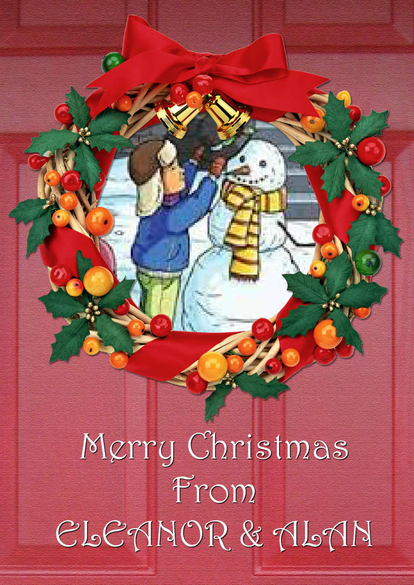 Christmas Door Photo Card - card made with Crafty Bob's Card Creator