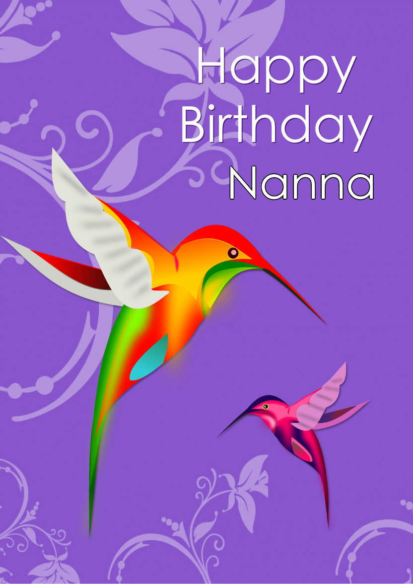 Hummingbirds - card made with Crafty Bob's Card Creator